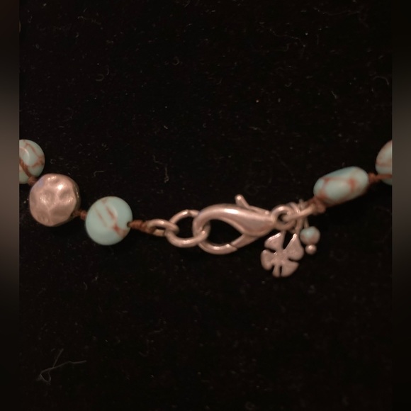 Lucky Brand Turquoise and Silver Necklace and Earrings Set - Picture 2 of 5
